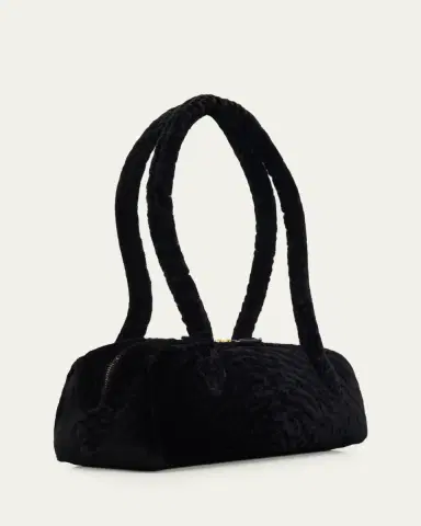 Alaïa Le Teckel Shaved Shearling Medium Shoulder Bag | Thumbnail 3
