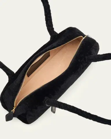 Alaïa Le Teckel Shaved Shearling Medium Shoulder Bag | Thumbnail 4