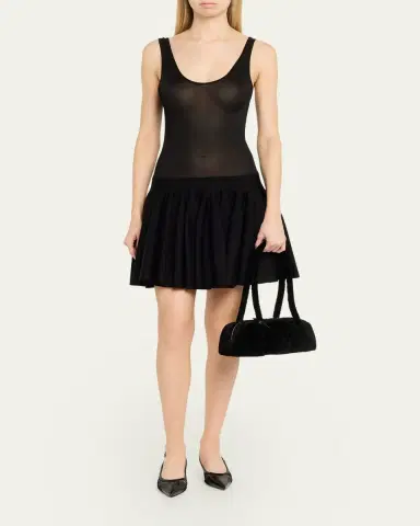 Alaïa Le Teckel Shaved Shearling Medium Shoulder Bag | Thumbnail 5