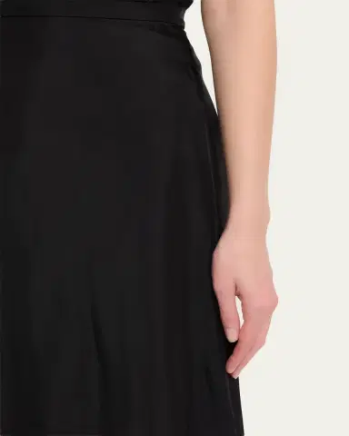 Marni A-Line Satin Knee-Length Skirt | Thumbnail 5 Marni A-Line Satin Knee-Length Skirt | Thumbnail 5
