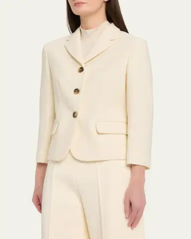 Marni Double Wool Crepe Single-Breasted Blazer Jacket | Thumbnail 4 Marni Double Wool Crepe Single-Breasted Blazer Jacket | Thumbnail 4
