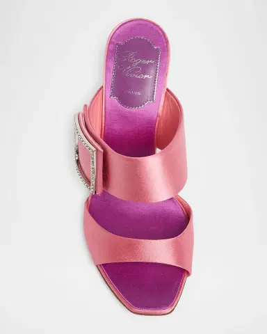 Roger Vivier 85mm Trompette Strass Satin Mules | Thumbnail 6 Roger Vivier 85mm Trompette Strass Satin Mules | Thumbnail 6