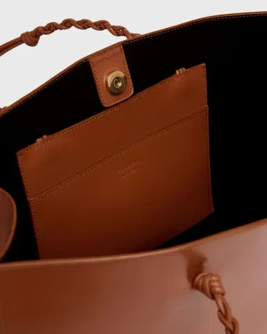 Jil Sander Tangle Knot-Embellished Shopping Tote Bag | Thumbnail 3