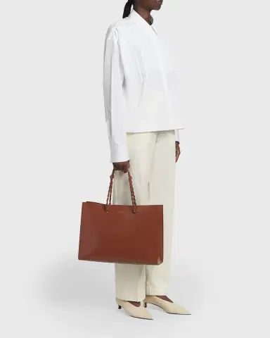 Jil Sander Tangle Knot-Embellished Shopping Tote Bag | Thumbnail 4