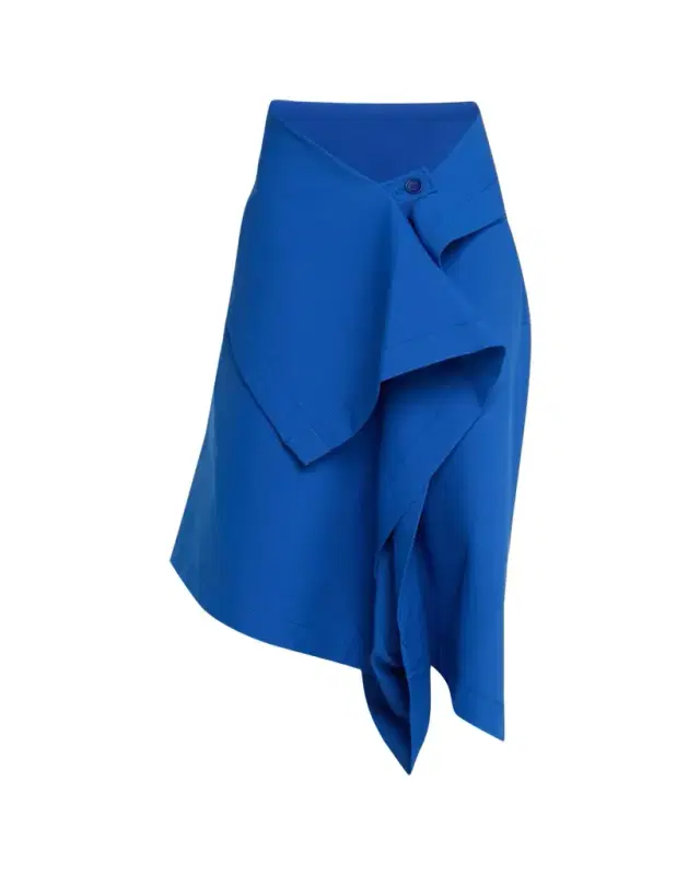 Issey Miyake Gypsum Draped Wide-Leg Crop Trousers