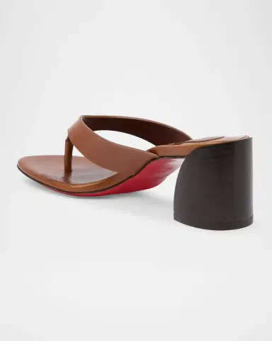Christian Louboutin 55mm Janetonga Leather Block-Heel Sandals | Thumbnail 4