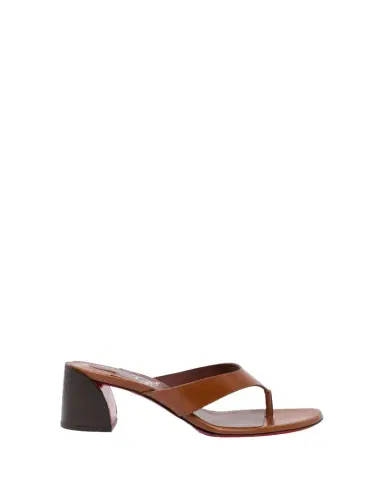 Christian Louboutin 55mm Janetonga Leather Block-Heel Sandals | Thumbnail 1