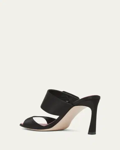 Roger Vivier 85mm Trompette Strass Satin Mules | Thumbnail 2