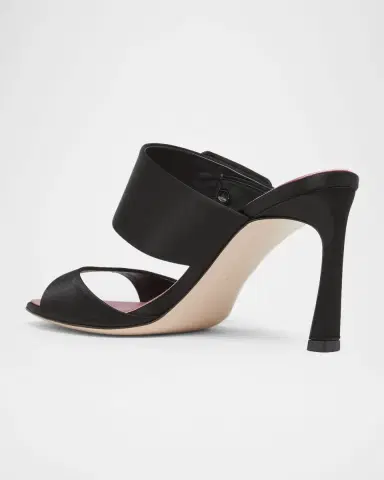 Roger Vivier 85mm Trompette Strass Satin Mules | Thumbnail 4