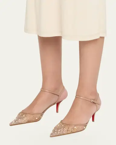 Christian Louboutin 60mm Miss Z Riviera Strass Mesh Pumps | Thumbnail 2