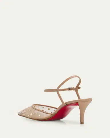 Christian Louboutin 60mm Miss Z Riviera Strass Mesh Pumps | Thumbnail 4