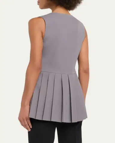 Jil Sander Sleeveless Pleated Peplum Top | Thumbnail 7 Jil Sander Sleeveless Pleated Peplum Top | Thumbnail 7