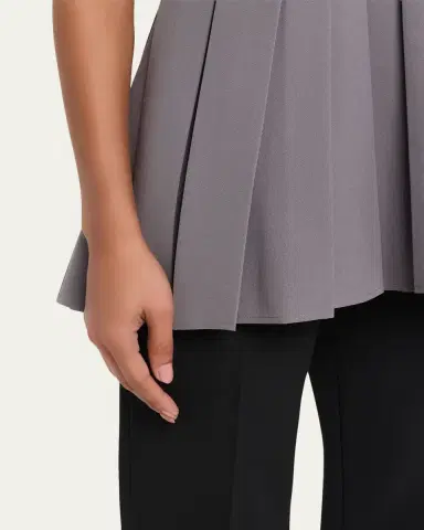 Jil Sander Sleeveless Pleated Peplum Top | Thumbnail 9 Jil Sander Sleeveless Pleated Peplum Top | Thumbnail 9