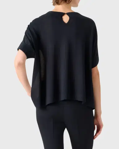 Akris Silk-Front Short-Sleeve Sweater | Thumbnail 7 Akris Silk-Front Short-Sleeve Sweater | Thumbnail 7