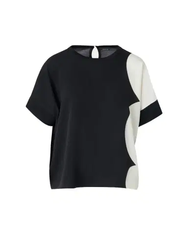 Akris Silk-Front Short-Sleeve Sweater | Thumbnail 1 Akris Silk-Front Short-Sleeve Sweater | Thumbnail 1