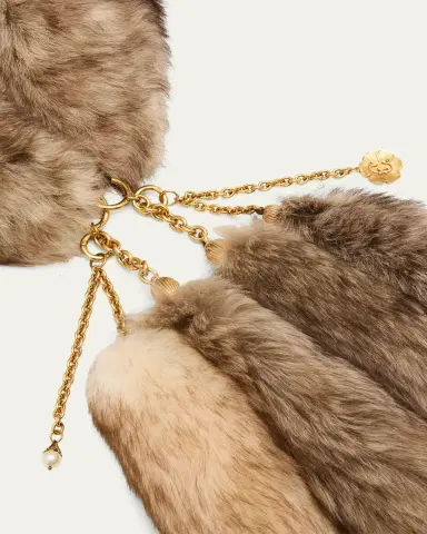 See By Chloé The Treasure Tails Shearling Scarf | Thumbnail 2