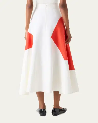 Akris Patchwork Cotton Midi A-Line Skirt | Thumbnail 2 Akris Patchwork Cotton Midi A-Line Skirt | Thumbnail 2