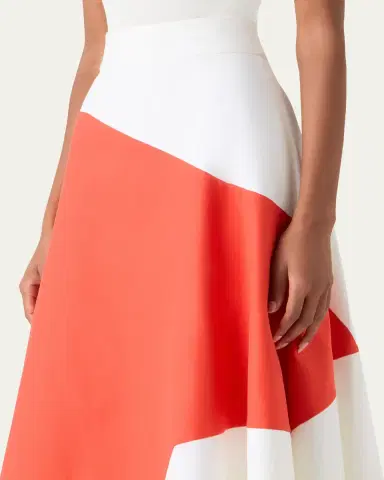 Akris Patchwork Cotton Midi A-Line Skirt | Thumbnail 4 Akris Patchwork Cotton Midi A-Line Skirt | Thumbnail 4