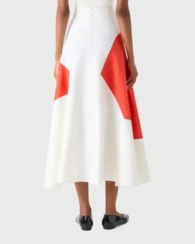 Akris Patchwork Cotton Midi A-Line Skirt | Thumbnail 5 Akris Patchwork Cotton Midi A-Line Skirt | Thumbnail 5