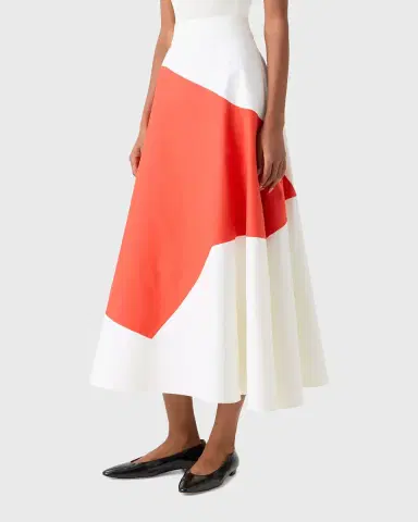 Akris Patchwork Cotton Midi A-Line Skirt | Thumbnail 6 Akris Patchwork Cotton Midi A-Line Skirt | Thumbnail 6
