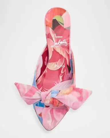 Christian Louboutin 60mm Mulazee Floral Mule Pumps | Thumbnail 6