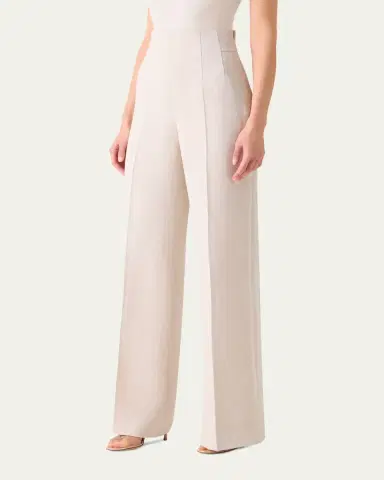 Akris Fiyuki Linen-Wool Double-Face Wide-Leg Pants | Thumbnail 3 Akris Fiyuki Linen-Wool Double-Face Wide-Leg Pants | Thumbnail 3