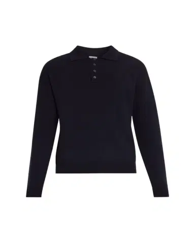 Loewe Men's Anagram Wool Polo Sweater | Thumbnail 1 Loewe Men's Anagram Wool Polo Sweater | Thumbnail 1