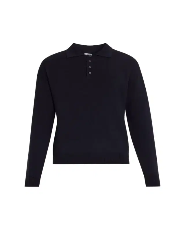 Men's Anagram Wool Polo Sweater