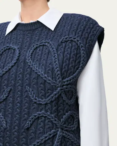 Loewe Anagram Cable Knit Vest | Thumbnail 5 Loewe Anagram Cable Knit Vest | Thumbnail 5