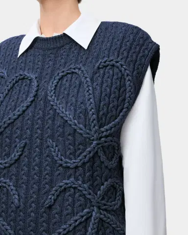 Loewe Anagram Cable Knit Vest | Thumbnail 8 Loewe Anagram Cable Knit Vest | Thumbnail 8