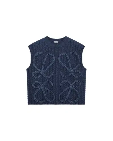 Loewe Anagram Cable Knit Vest | Thumbnail 1 Loewe Anagram Cable Knit Vest | Thumbnail 1