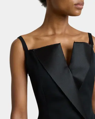 Givenchy Sleeveless Raw-Edge Tuxedo Mini Dress | Thumbnail 9 Givenchy Sleeveless Raw-Edge Tuxedo Mini Dress | Thumbnail 9