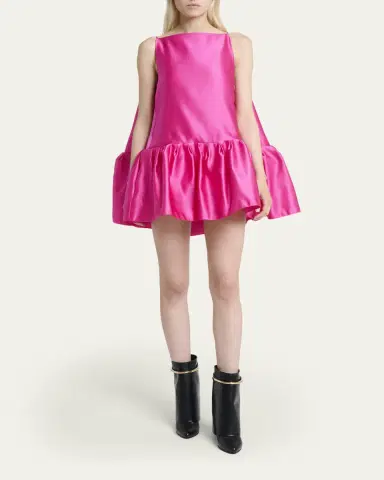 Givenchy Ruffle Silk Sleeveless Mini Dress | Thumbnail 2