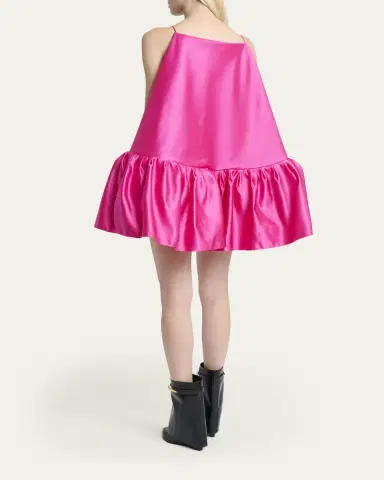 Givenchy Ruffle Silk Sleeveless Mini Dress | Thumbnail 3