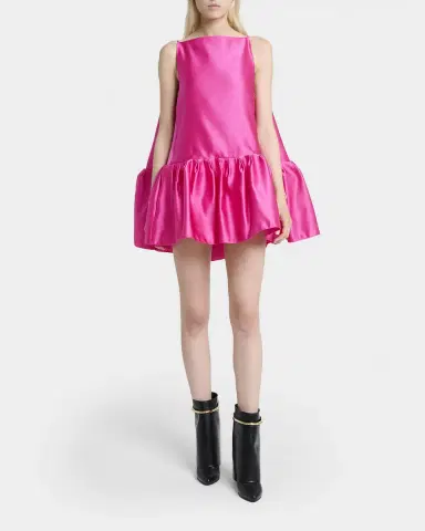 Givenchy Ruffle Silk Sleeveless Mini Dress | Thumbnail 6