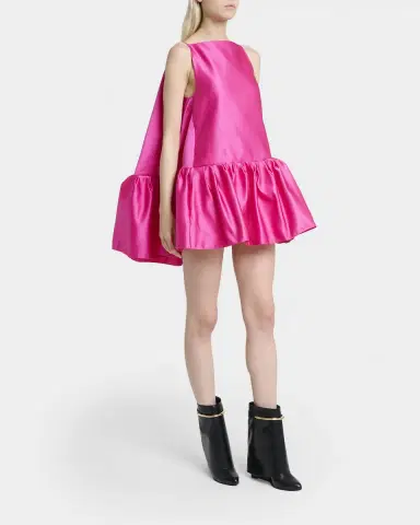 Givenchy Ruffle Silk Sleeveless Mini Dress | Thumbnail 8