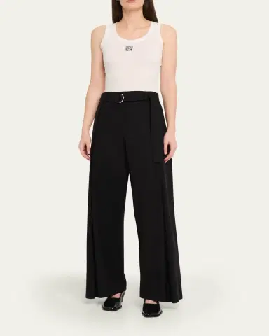 Loewe Pleated Wide-Leg Belted Trousers | Thumbnail 2