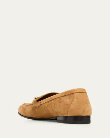 Versace Men's Medusa Chain Nubuck Loafers | Thumbnail 2