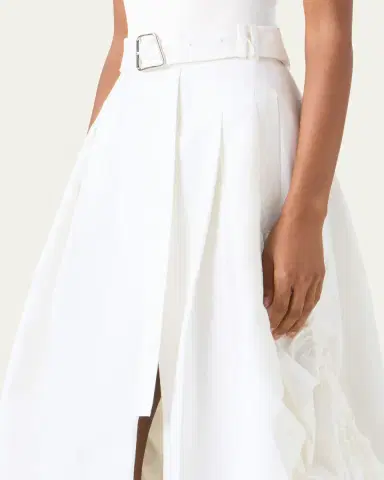 Akris Belted Side-Gathered Midi Skirt | Thumbnail 5 Akris Belted Side-Gathered Midi Skirt | Thumbnail 5