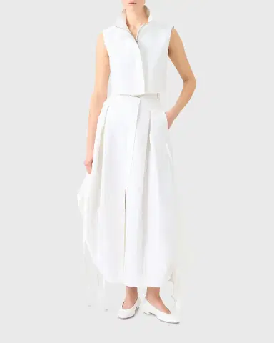 Akris Belted Side-Gathered Midi Skirt | Thumbnail 6 Akris Belted Side-Gathered Midi Skirt | Thumbnail 6