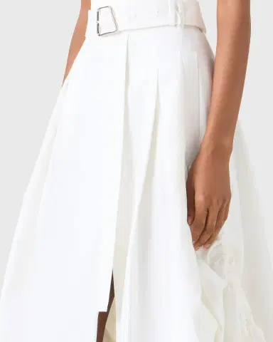 Akris Belted Side-Gathered Midi Skirt | Thumbnail 9 Akris Belted Side-Gathered Midi Skirt | Thumbnail 9