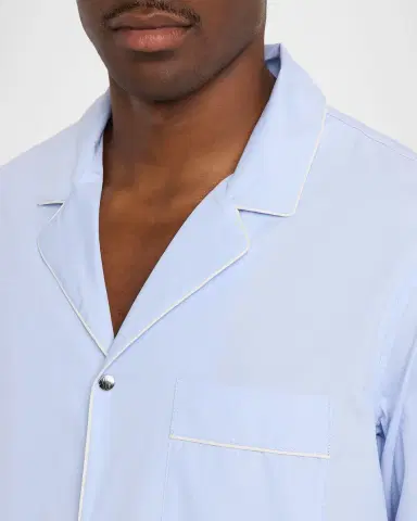 Moncler Men's Fil-a-Fil Cotton Long-Sleeve Shirt | Thumbnail 9 Moncler Men's Fil-a-Fil Cotton Long-Sleeve Shirt | Thumbnail 9