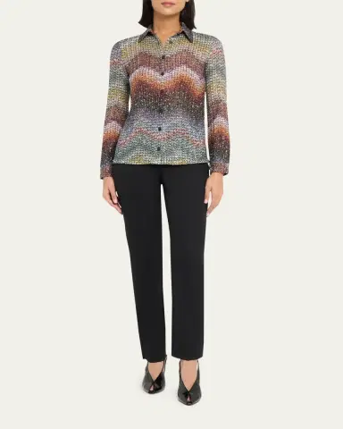 Missoni Sequined Wefted Loom Knit Button-Down Shirt | Thumbnail 2