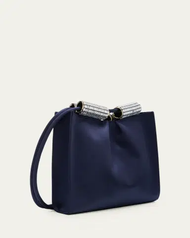 Giorgio Armani Satin Shoulder Bag with Rhinestone Detail | Thumbnail 3