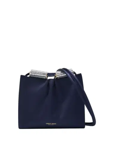 Giorgio Armani Satin Shoulder Bag with Rhinestone Detail | Thumbnail 1