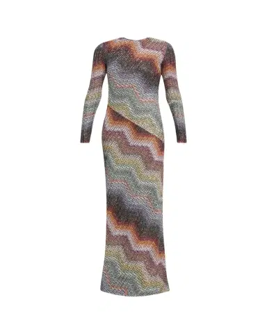 Missoni Sequin Wefted Loom Knit Long-Sleeve Gown | Thumbnail 1