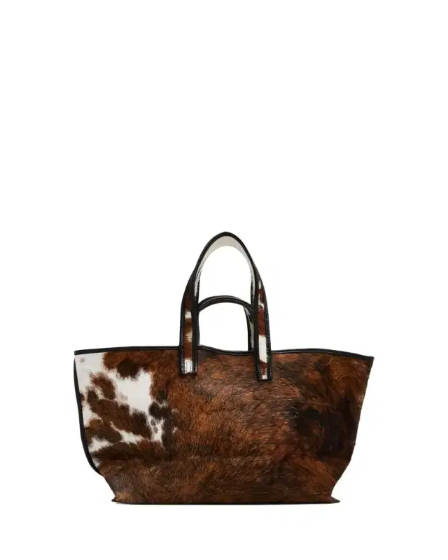 Kassl Cow-Print Calf Hair Tote Bag