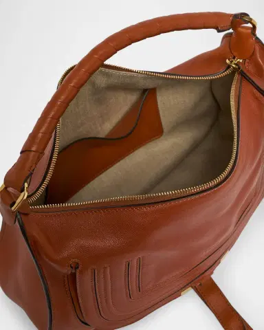 Chloé Marcie Medium Saddle Shoulder Bag in Leather | Thumbnail 4 Chloé Marcie Medium Saddle Shoulder Bag in Leather | Thumbnail 4