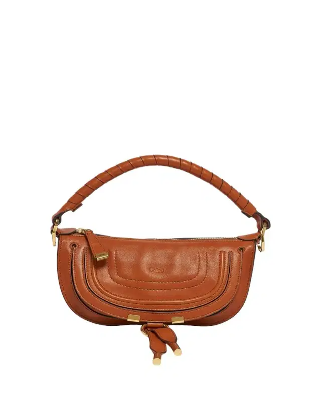 Marcie Mini Saddle Shoulder Bag in Leather