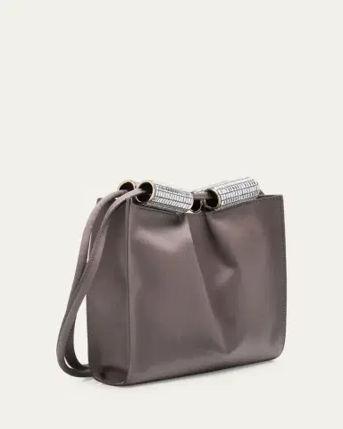 Giorgio Armani Satin Shoulder Bag with Rhinestone Detail | Thumbnail 3 Giorgio Armani Satin Shoulder Bag with Rhinestone Detail | Thumbnail 3